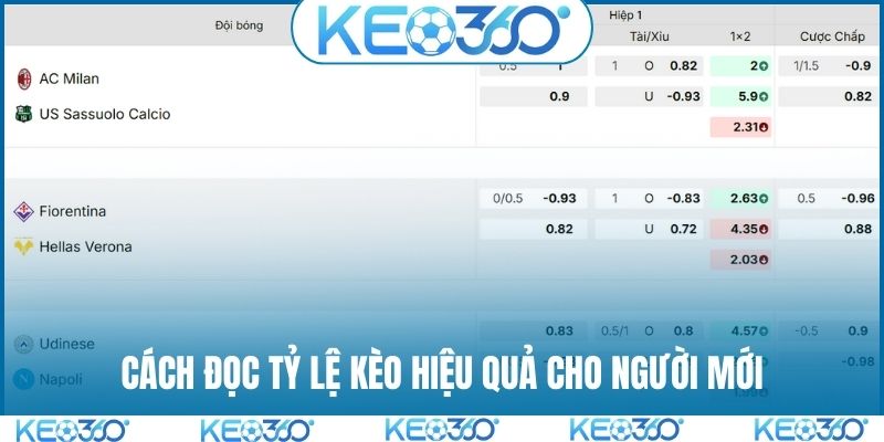 Cách đọc tỷ lệ kèo hiệu quả cho người mới