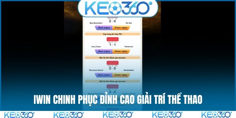 IWIN chinh phục đỉnh cao giải trí thể thao