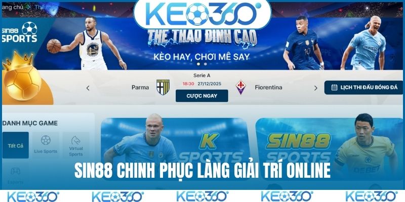 SIN88 chinh phục làng giải trí online