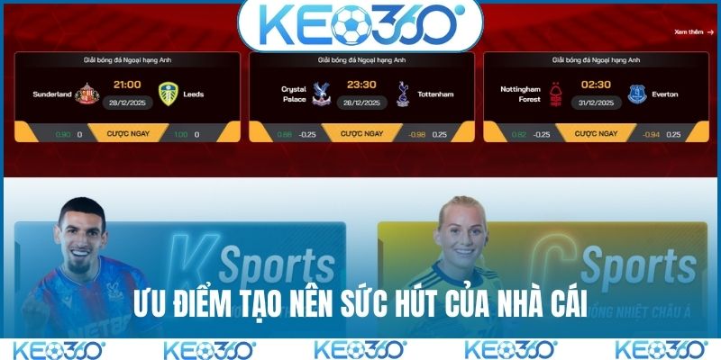 Ưu điểm tạo nên sức hút của nhà cái